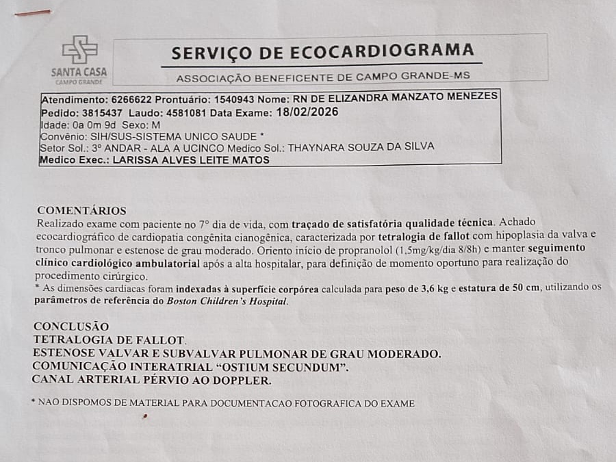 M&atilde;e denuncia descaso na sa&uacute;de e teme morte de beb&ecirc; com cardiopatia grave; Prefeitura nega omiss&atilde;o