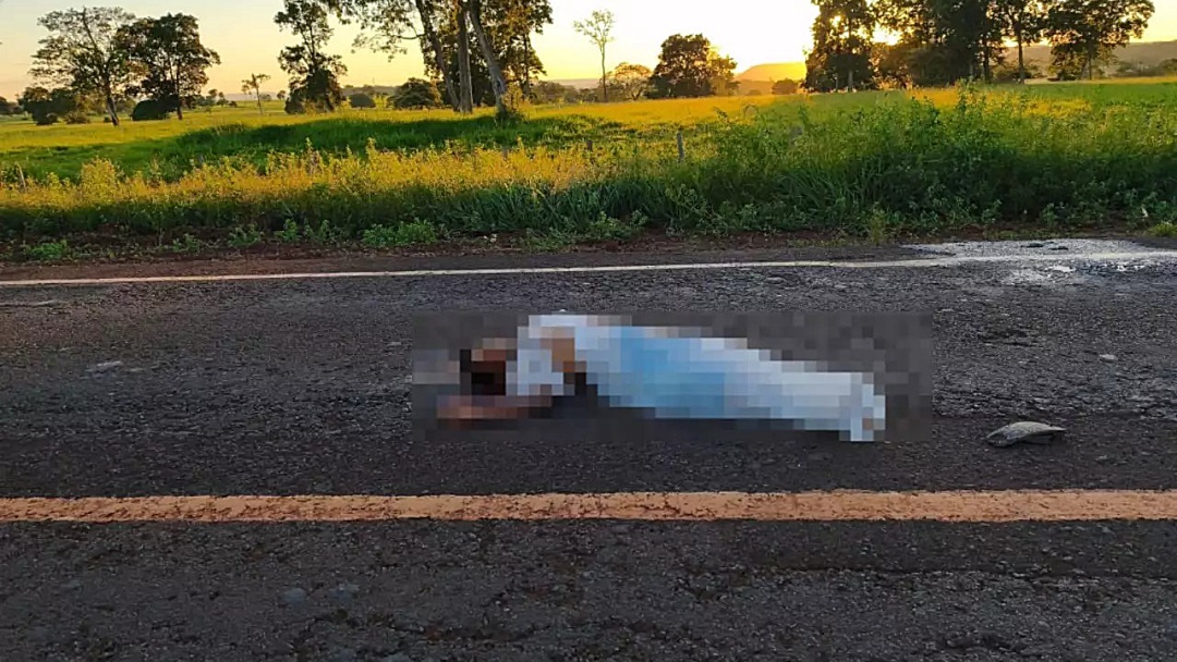 Pedestre morre atropelado na MS-162, trecho entre Sidrol&acirc;ndia e Quebra Coco