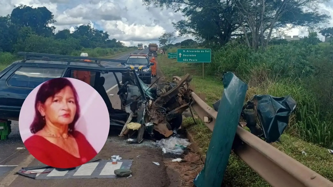 Morre idosa que viajava com o marido e sofreu acidente após capô abrir na BR-163
