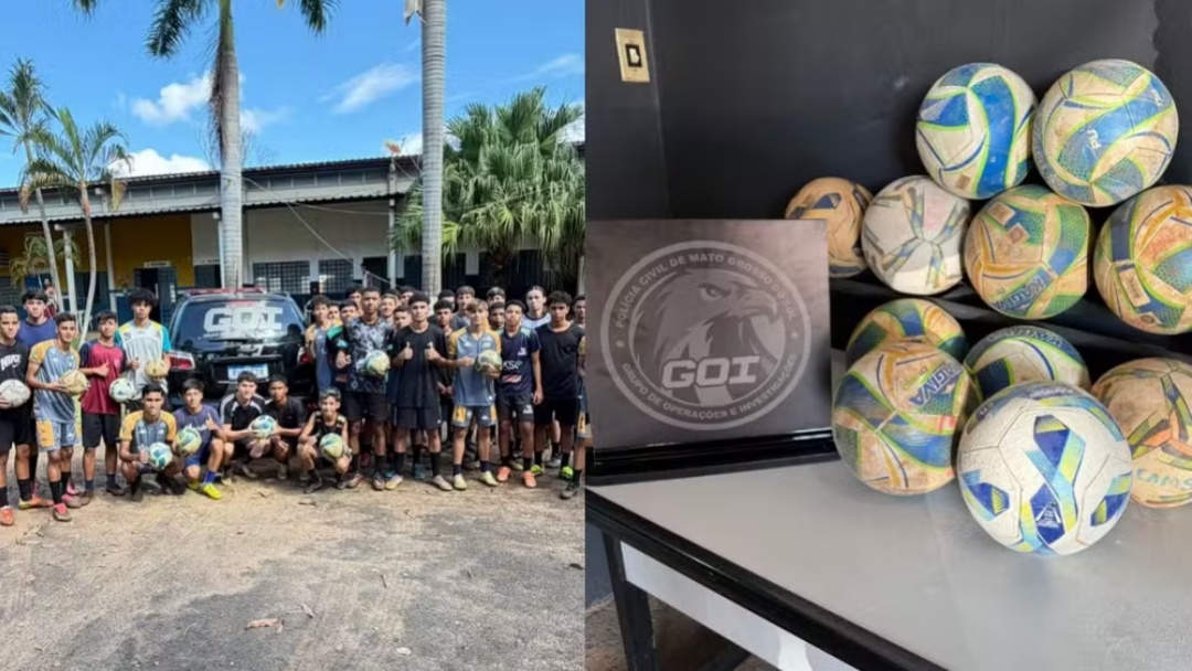Homem &eacute; preso vendendo na internet bolas furtadas de projeto social de futebol em Campo Grande