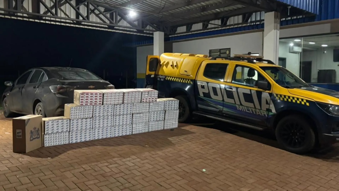 Motorista &eacute; flagrado na MS-164 transportando carga de cigarros que seria entregue em Campo Grande