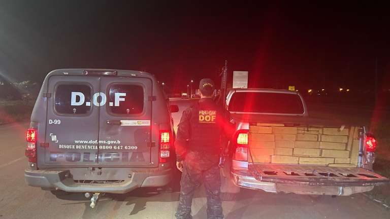 DOF apreende mais de duas toneladas de maconha na MS-162, no Quebra Coco