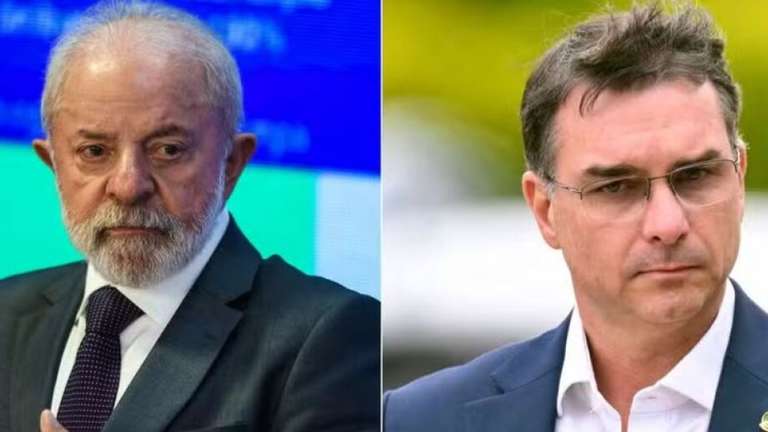 No segundo turno, Lula da Silva tem 47% e Fl&aacute;vio Bolsonaro tem 43%, aponta pesquisa