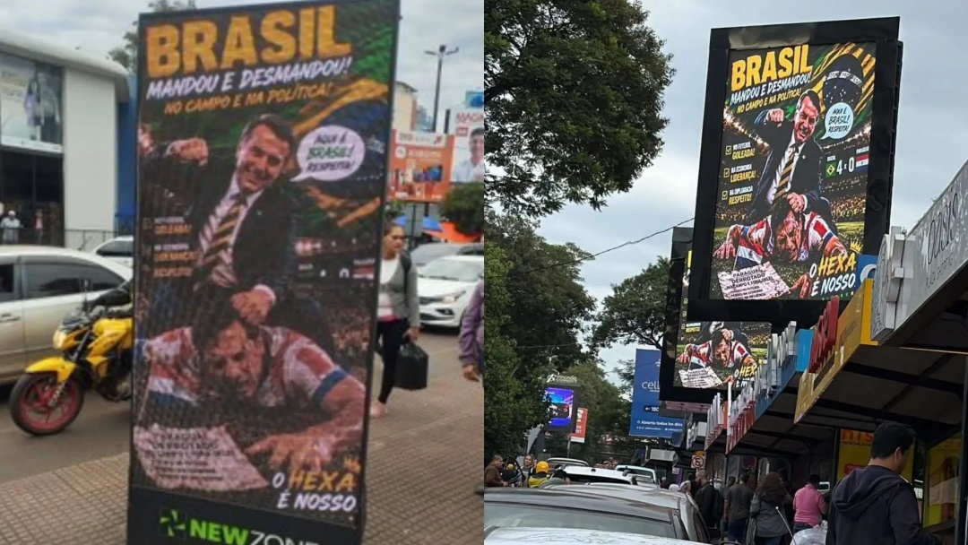 Pain&eacute;is com imagem de IA de Bolsonaro atacando Gustavo Gom&eacute;z causam revolta no Paraguai