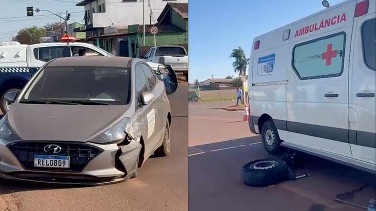 Servidor da Prefeitura com CNH suspensa pelo Detran se envolve em acidente com ambul&acirc;ncia de Dois Irm&atilde;os do Buriti