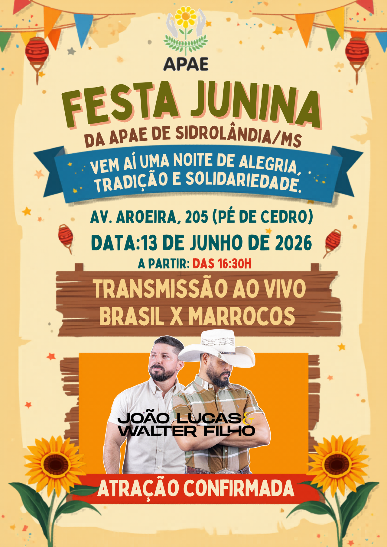 APAE realiza Festa Junina neste sábado com expectativa de atrair 1,5 mil pessoas